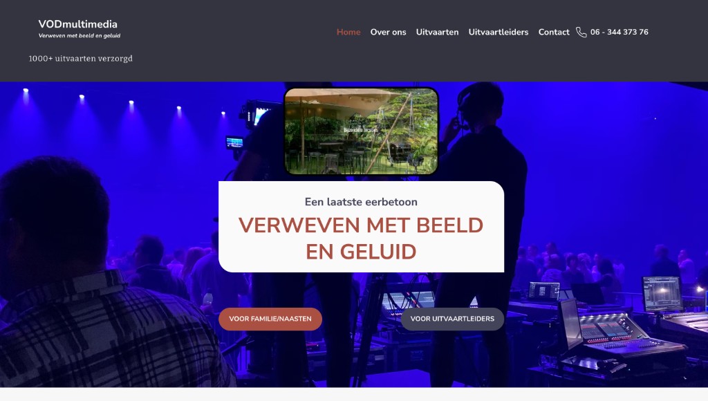VODmultimedia homepage zoals de site eerder was